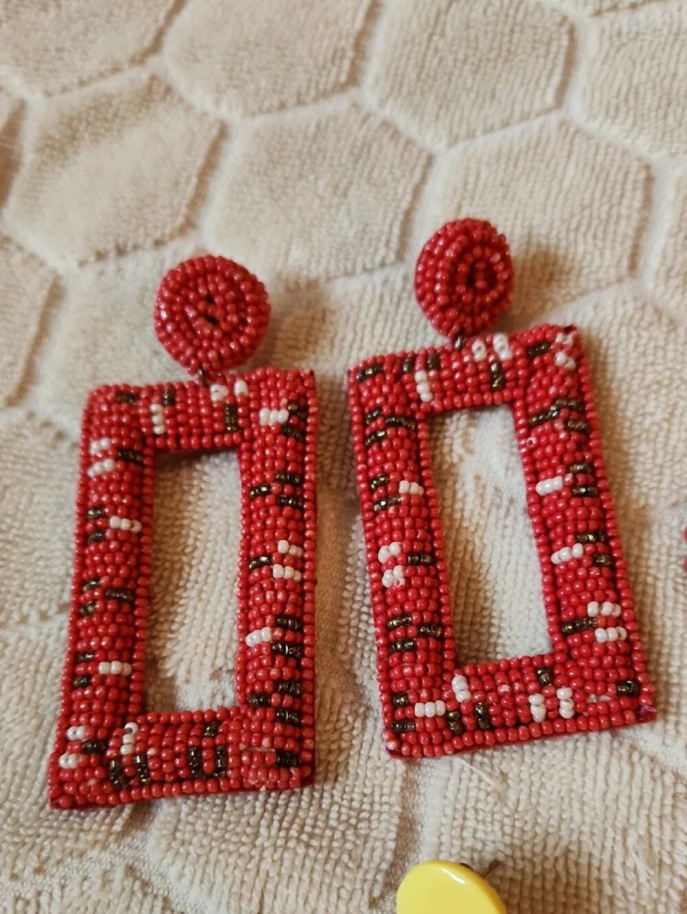 Colorful Statement Earring Set - Red, Yellow, Orange Mix